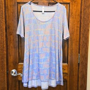 Lularoe Colorful Pastel Print Perfect T EUC Small